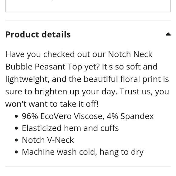 NWT Notch Neck Bubble peasant top! 💙 - Picture 2 of 8